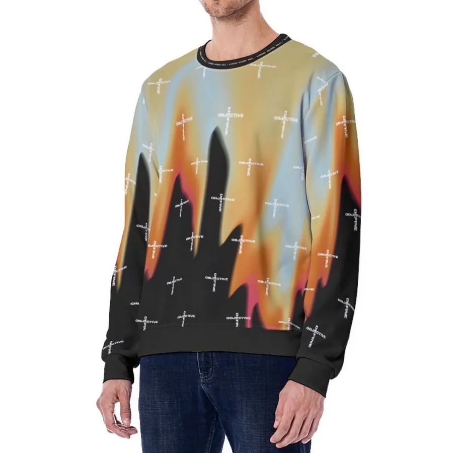 Logic Over All sweater with flames